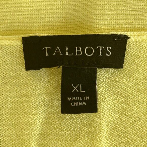Talbots Women's Yellow Classic Dress Shrug Knit Bolero Sweater Jacket Size XL - Picture 6 of 7